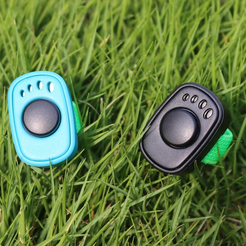 HoAoOo Pet Clicker for Dogs/Cats/Horses/Birds or Other Animals - Mini Finger Clickers for Training (Finger clickers Black+Blue) - Image 4
